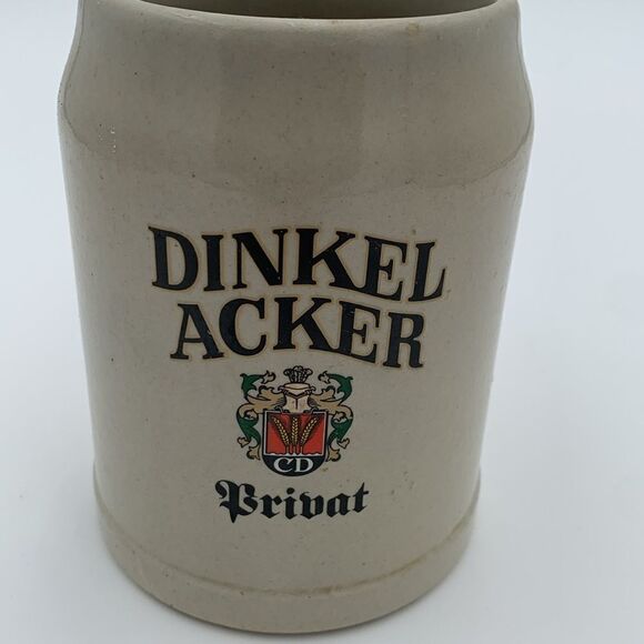 Vintage German beer, stein mug, ceramic stoneware ￼Dinkel Acker Brivat - Picture 5 of 8